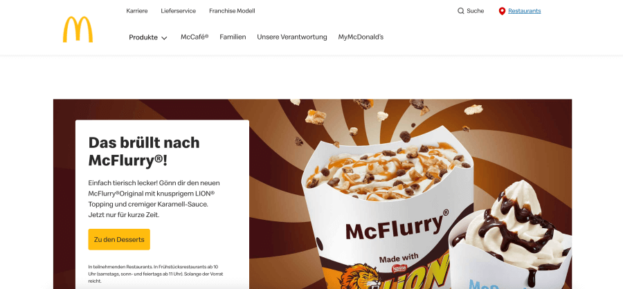 McDonalds- Website